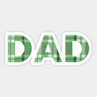 Green Plaid Dad Sticker